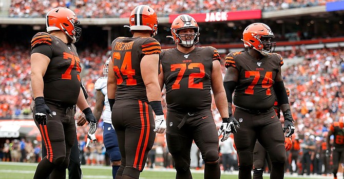 The Browns offensive line needs help, and it's up to HC Freddie Kitchens to provide it.