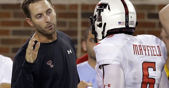 Baker Mayfield and Kliff Kingsbury have buried the hatchet since their differences at Texas Tech. (BrownsWire)