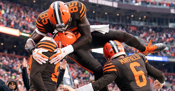 David Njoku could be going thatta way, if his healthy scratch is any indication. (USAToday)