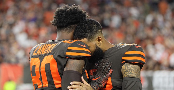 Odell Beckham Jr. and Jarvis Landry dominate the Browns receivers room in production and cost. (Rob Lorenzo)