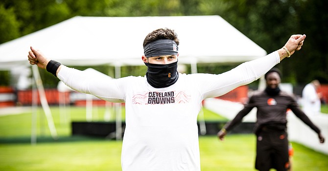 Baker Mayfield is among the Browns' early-arrivals able to begin the team's strength and conditioning workouts. (Cleveland Browns)