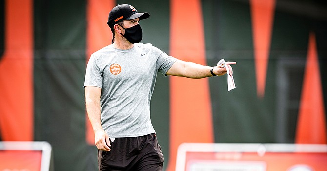 Kevin Stefanski's first training camp is fraught with obstacles, but at least the Browns are back on the field. (Cleveland Browns)