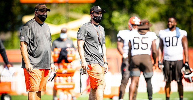 Yet another obstacle strewn in front of Kevin Stefanski came Sunday when false-positive Covid-19 tests caused rescheduling of an important practice day. (Cleveland Browns)