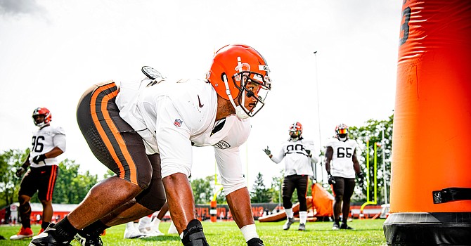 Myles Garrett has emerged as a vocal leader of the Browns' social justice movement. (Cleveland Browns)