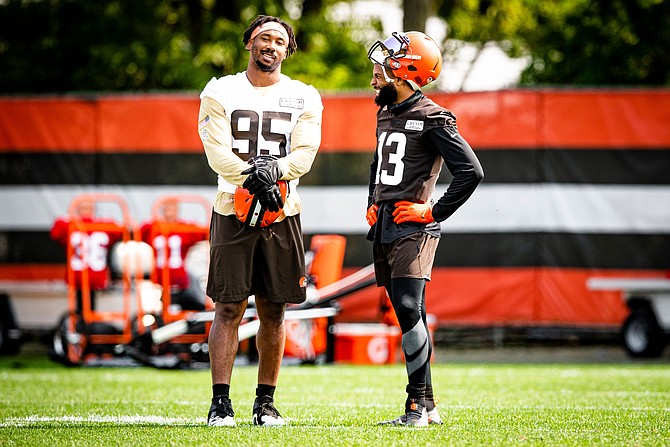 Browns' Myles Garrett Says He's Trying to Recruit Odell Beckham Jr.