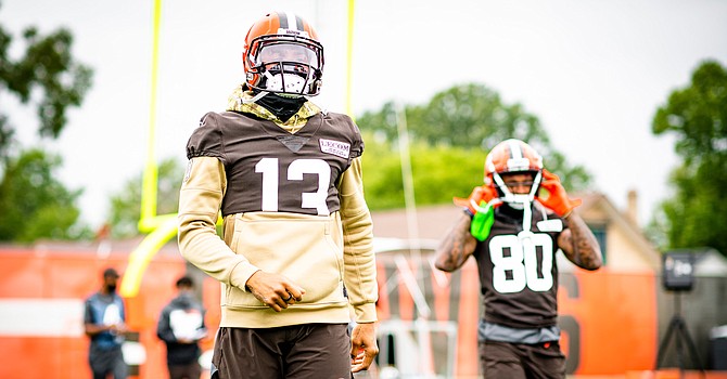 Jarvis Landry and Odell Beckham Jr. realize their roles have been reduced in the Kevin Stefanski offense. (Cleveland Browns)