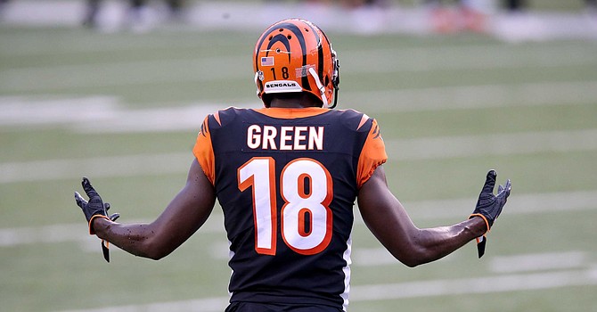 Veteran receiver A.J. Green broke out of a slump with a 96-yard receiving day in Indianapolis and could give the Bengals' offense a lift alongside favorite Joe Burrow targets Tyler Boyd and rookie Tee Higgins. (KC Kingdom)
