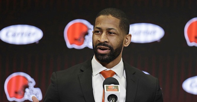 First-year Browns GM Andrew Berry has a busy offseason ahead. (Baltimore Sun)