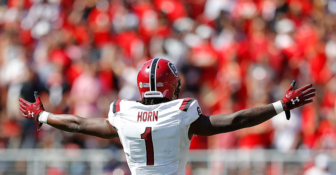 South Carolina's Jaycee Horn is considered the No. 3 cornerback in a good class of cornerbacks. (Getty Images)