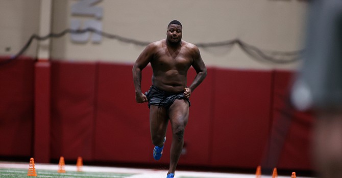 Alabama defensive tackle Christian Barmore is a player that shows up again at the Browns' No. 26 draft slot. (Crimson Tide Photos)