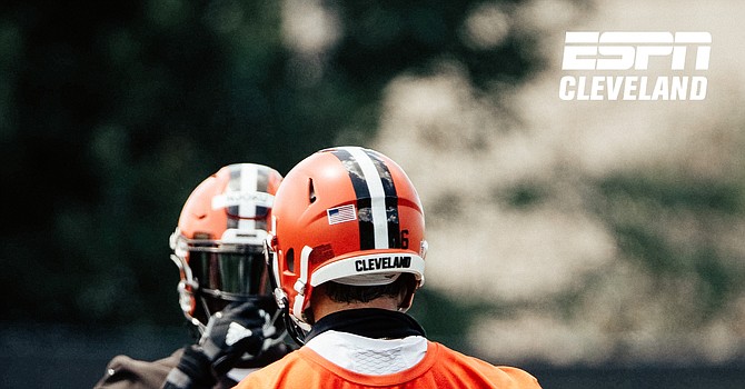 Baker Mayfield at 2021 Cleveland Browns Minicamp/Rob Lorenzo ESPN Cleveland