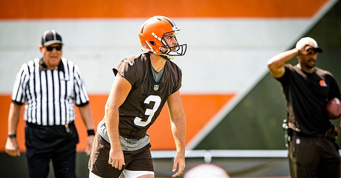 Chase McLaughlin could be the Browns' ninth kicker in nine years -- unless they change again before the opener in Kansas City. (Cleveland Browns)