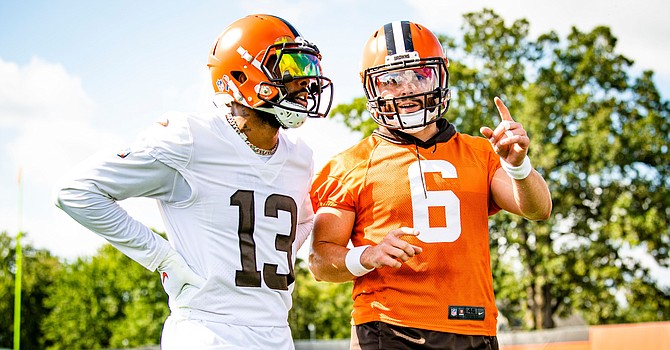 Odell Beckham Jr. and Baker Mayfield have worked hard to establish a chemistry to avoid the misfirings that have marked their 23 games together as teammates. There's no excuse for not getting on the same page this year. (Cleveland Browns)