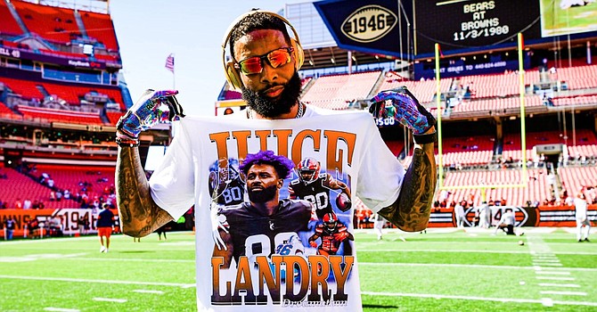 Odell Beckham Jr. dedicated his first game back from ACL surgery to his fallen teammate, Jarvis Landry, who missed a game because of injury for the first time in his eight NFL seasons.