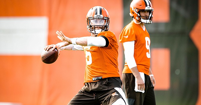 Baker Mayfield throws 5 touchdown passes in second practice with