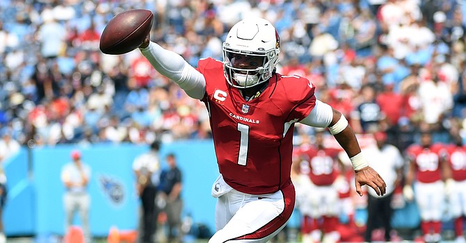 Multi-talented Cardinals QB Kyler Murray has parlayed a great supporting cast into an MVP-like start to his third NFL season. (USA Today)