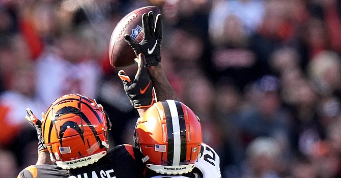 Rookie Greg Newsome combined with Denzel Ward to make for a frustrating day for Bengals top rookie receiver Ja'Marr Chase. (Sports Illustrated)