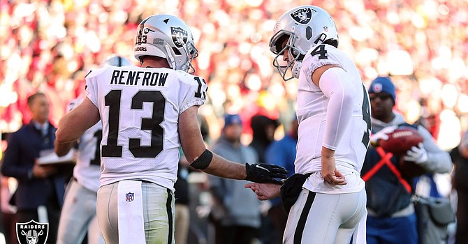 Hunter Renfrow has emerged as Derek Carr's favorite target in a Raiders' season gone bad. (Las Vegas Raiders)