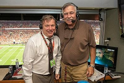 Cleveland Browns radio announcers Jim Donovan and Doug Dieken