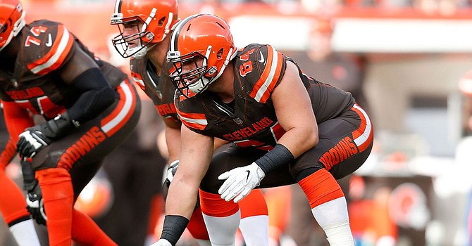 Center JC Tretter has been a warrior and the glue to the offensive line for five seasons, but his time may be up with a year left on his contract. (Getty Images)