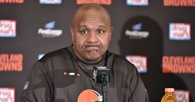 Three and half years after being fired as head coach, Hue Jackson's stinging comments are haunting the Browns -- at least until an NFL investigation is completed soon.