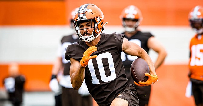 Speedburning receiver Anthony Schwartz, healthier and stronger this year, vows to show what he can really do in his second season with the Browns. (Cleveland Browns)