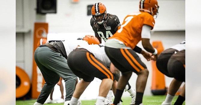 Rookie Alex Wright (No. 94) could make his second consecutive start at left defensive end in place of Jadeveon Clowney. He could be joined by fellow rookie Isaiah Thomas on the right side in place of Myles Garrett. (Cleveland Browns)