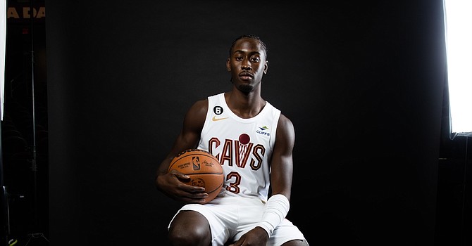 Caris LeVert at Cavs media day. ESPN Cleveland/Rob Lorenzo.