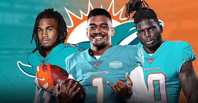 The Dolphins passing trio of quarterback Tua Tagovailoa, Jaylen Waddle and Tyreek Hill is the most lethal in the NFL through the first half of the 2022 season.