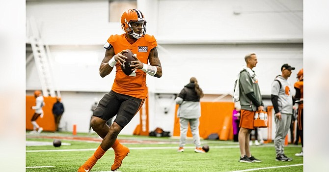 The Browns and their fans waited almost nine months to see Deshaun Watson in a real game for them. It's been much longer wait than that for Watson. (Cleveland Browns)
