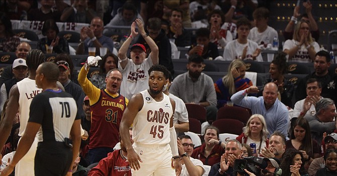 Cavaliers guard Donovan Mitchell during a game in the 2022-23 season. ESPN Cleveland/Rob Lorenzo.