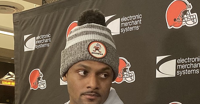 Deshaun Watson was pleased with improvement in his second Browns game, but he's 'not close' to where he wants to be. (TheLandOnDemand)