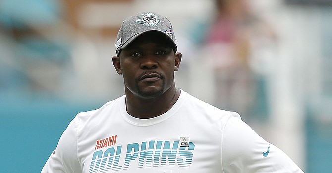 Brian Flores, one of four candidates to replace Joe Woods as Browns defensive coordinator, was 24-25 as head coach of the Dolphins. Would he be seen as a possible successor if Kevin Stefanski doesn't make it through his fourth season? (Miami Dolphins)