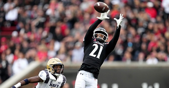 Cincinnati receiver Tyler Scott should be a player-of-interest for GM Andrew Berry at the NFL Combine this week. (USA Today)