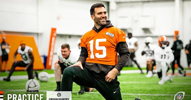 Joe Flacco was one of six players with Super Bowl experience who spoke at a team meeting about what it takes to get to the Big Game. (Cleveland Browns)