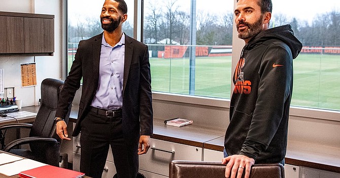 Andrew Berry and Kevin Stefanski are entering their fifth year together. Only three other GM-coach tandems have stayed together longer in Browns history. (Cleveland Browns)