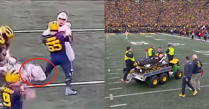Michael Hall Jr. accidentally broke Zak Zinter's left leg in the OSU-Michigan game in November. Now they are teammates after the Browns made their first two picks in the 2024 draft.