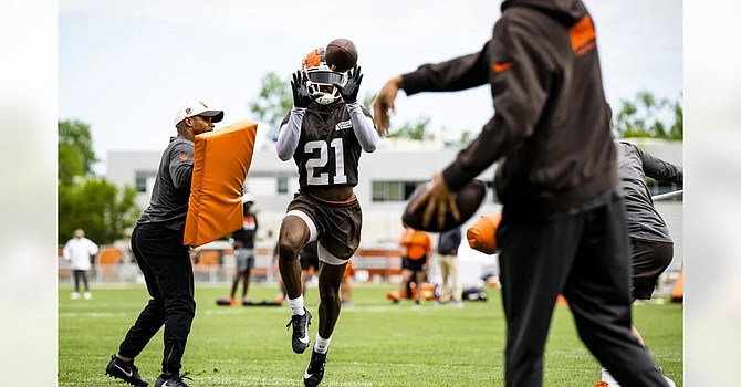 Cornerback Denzel Ward, a three-time Pro Bowler, was one of the regular participants in the Browns' 10 voluntary OTA practices. With mandatory minicamp on tap this week, the no-shows of the OTA sessions will join him in the last event before summer break. (Cleveland Browns)