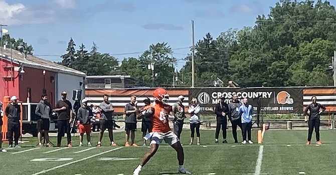 When Deshaun Watson threw for the first time in 7-on-7 periods since his November surgery, Amari Cooper, his No. 1 receiver, was not on hand to catch his passes. Cooper is holding out and faces substantial fines the longer he stays away from mandatory sessions and training camp. (TheLandOnDemand)