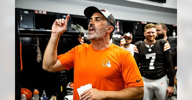 Kevin Stefanski's consistency as Browns coach is reflective in the team's record after Game 3. It's been 2-1 four years in a row. (Cleveland Browns)