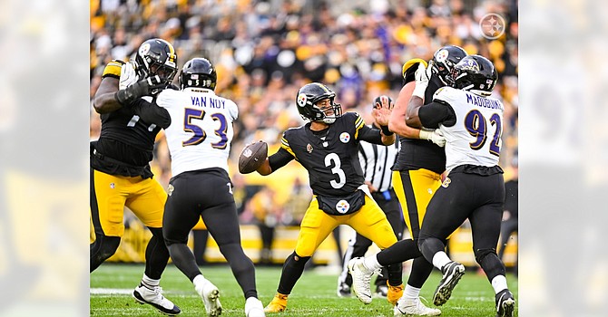 Russell Wilson, 36, is 4-0 since replacing Justin Fields as Steelers quarterback. His 'moon shots' make him one of the league's best deep ball throwers. (Pittsburgh Steelers)