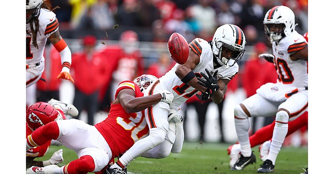 This is a great way to start a game against the 12-1 Chiefs -- a fumbled punt by James Proche. It led to Kansas City's first touchdown in their rout. (Kansas City Chiefs)