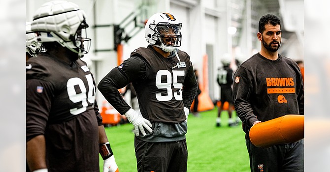 Like most Browns fans, Myles Garrett is disgusted with the state of things, particularly at quarterback, and wants to hear the team's plan to fix it. (Cleveland Browns)