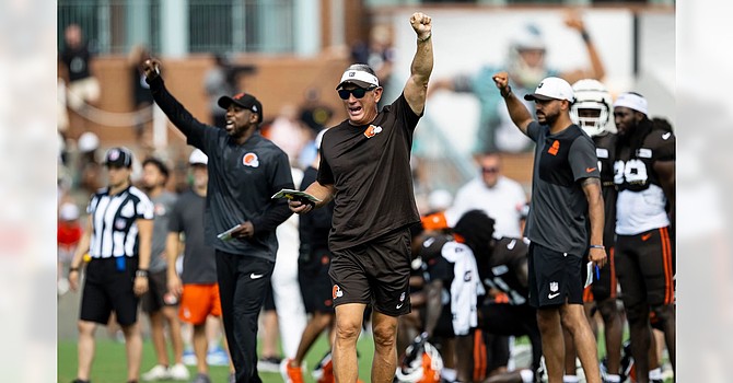 Jim Schwartz had his defense fired up to compete against his former team, the defending NFL champions. (Cleveland Browns)