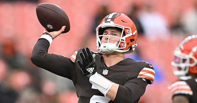The return of Bailey Zappe raises questions about whom the Browns trust as their No. 3 emergency QB -- Zappe or Shedeur Sanders? (Cleveland Browns)