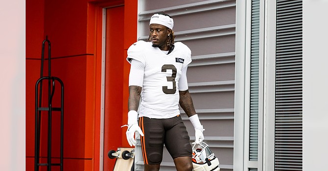Receiver Jerry Jeudy is unfazed by his slow start in 2025. He had similar numbers through three games last year before breaking out to a record season. (Cleveland Browns)