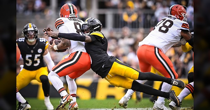 Dillon Gabriel's first NFL start in Pittsburgh looked familiar with the last 22 efforts there by Cleveland quarterbacks. (Pittsburgh Steelers)