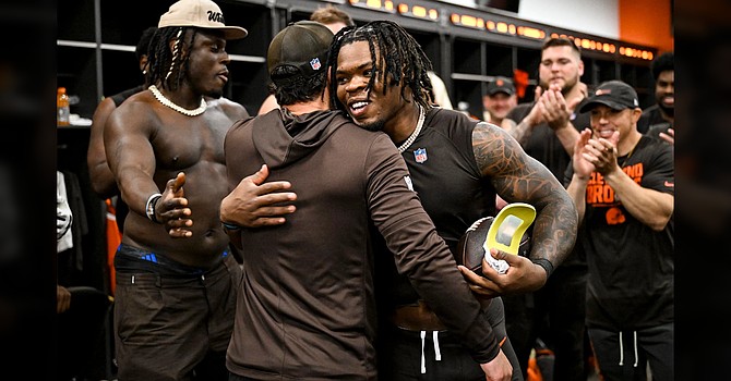 Kevin Stefanski gave Quinshon Judkins the ball 25 times and the rookie running back found the end zone on three occasions, helping to cool the heat surrounding Stefanski's job. (Cleveland Browns)