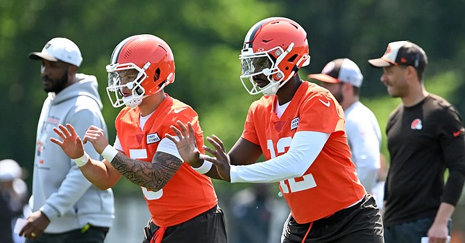 The leash on Dillon Gabriel appears long. Kevin Stefanski said that QB2 Shedeur Sanders is not receiving any practice reps with the first team as the team concentrates on developing Gabriel as the starting QB.