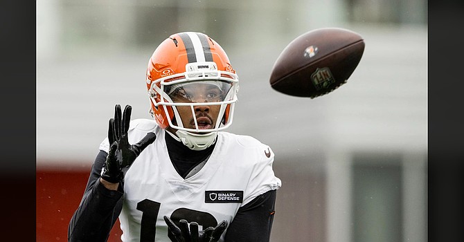 Getting the ball to Cedric Tillman and other wide receivers would be a welcome change in the Browns' offense under new play-caller Tommy Rees. (Cleveland Browns)